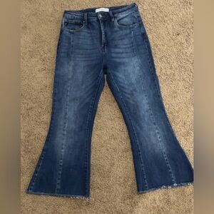 KanCan Blue Flared Wide-Leg Jeans